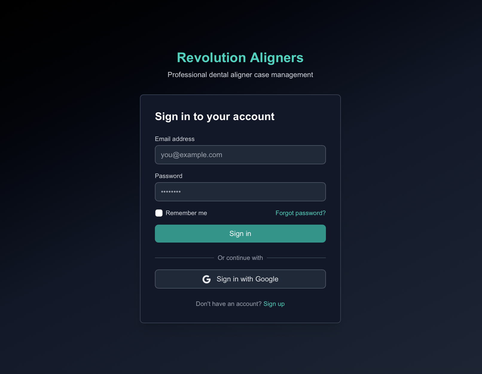 Revolution Aligners upload images workflow for patient photos and X-rays.